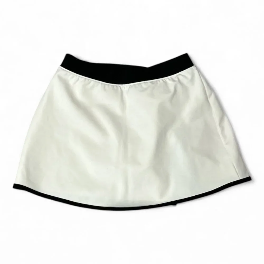 Alo Airbrush Streamlined Skirt in Ivory / Black XS